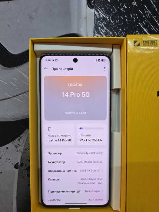 Realme 14 Pro 5G Gray 256Gb Глобал
