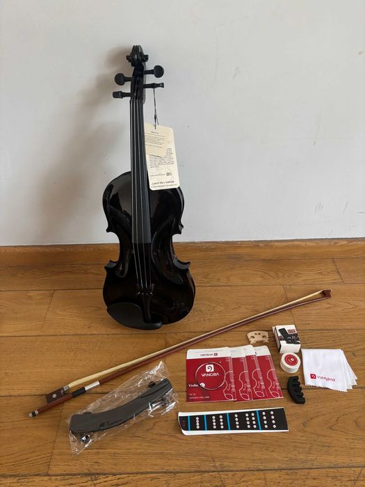 Vangoa Skrzypce 4/4 Dla Dorosłych Pełnowymiarowe Akustyczne Zestaw