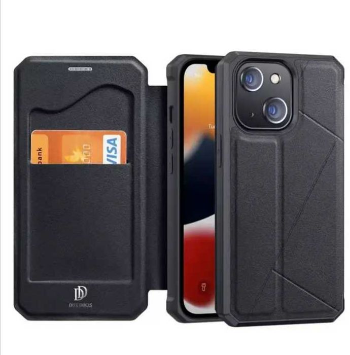 Pokrowiec do Iphone 13 portfel + SZKŁO Dux Ducis