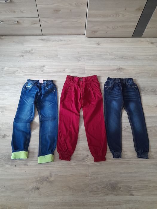 Zestaw paka ciuchów ubrań dla dziewczynk 122-128, 134