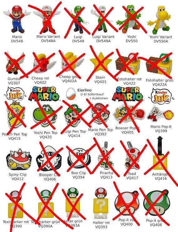 Troco figuras Mario Kinder Joy