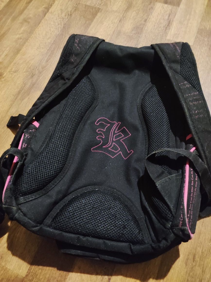 Фирменный рюкзак чёрно-розовый Kite