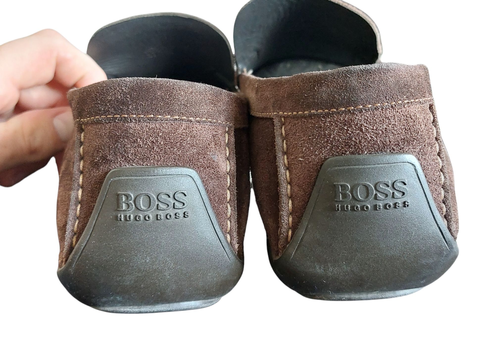 Hugo Boss mokasyny zamszowe skóra męskie r. 44/28,5cm