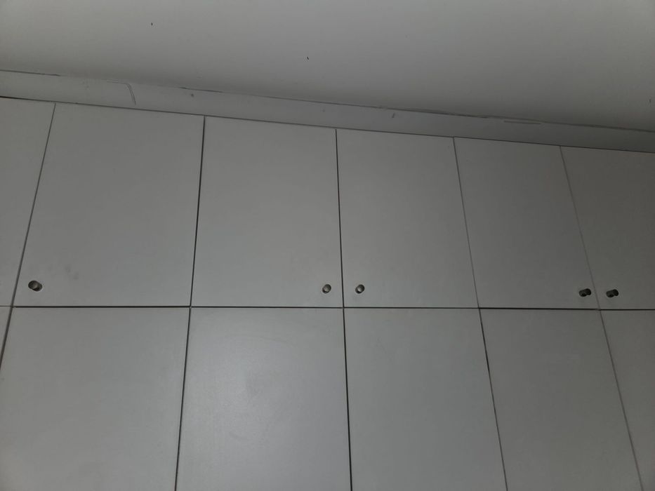 Armário com porta dupla e prateleiras