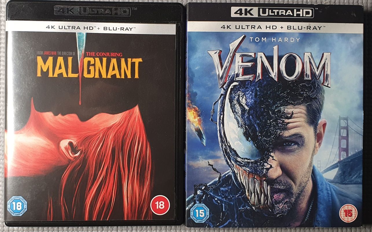 Zestaw 2 filmów 4K UHD "Venom" "Malignant" lektor I napisy PL