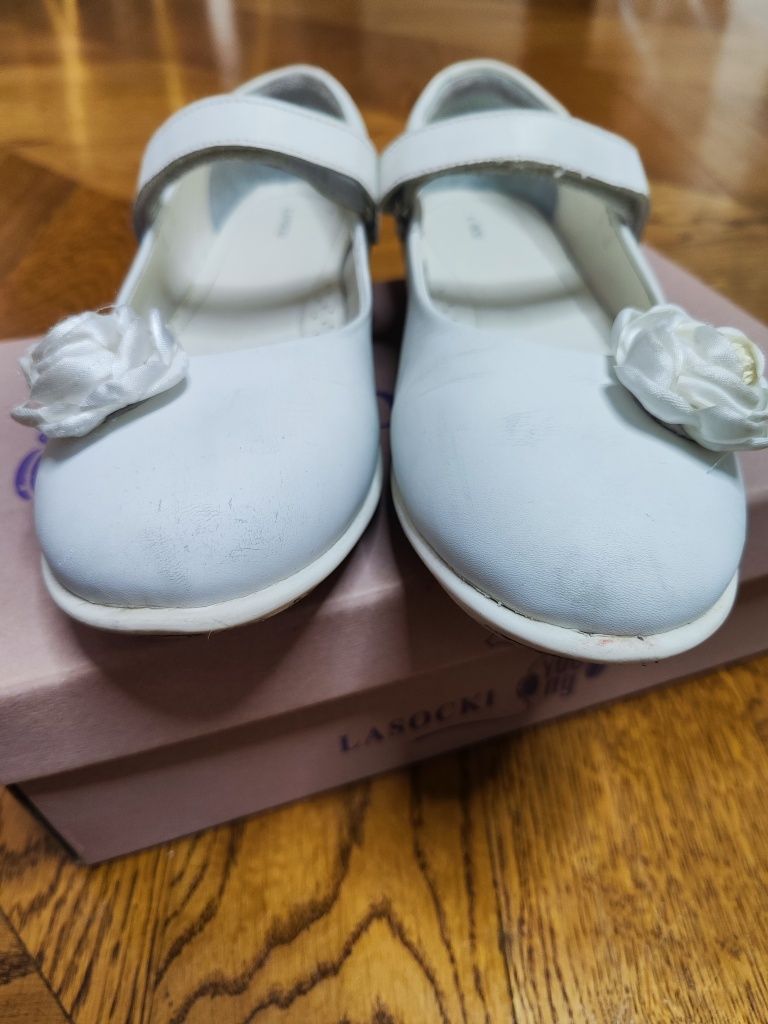 Buty komunijne, do komuni, Lasocki, baleriny r. 37 białe