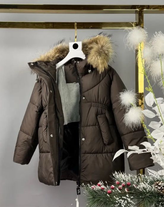 Зимова куртка для дівчинки, зимовий пуховик для дівчинки 98-122