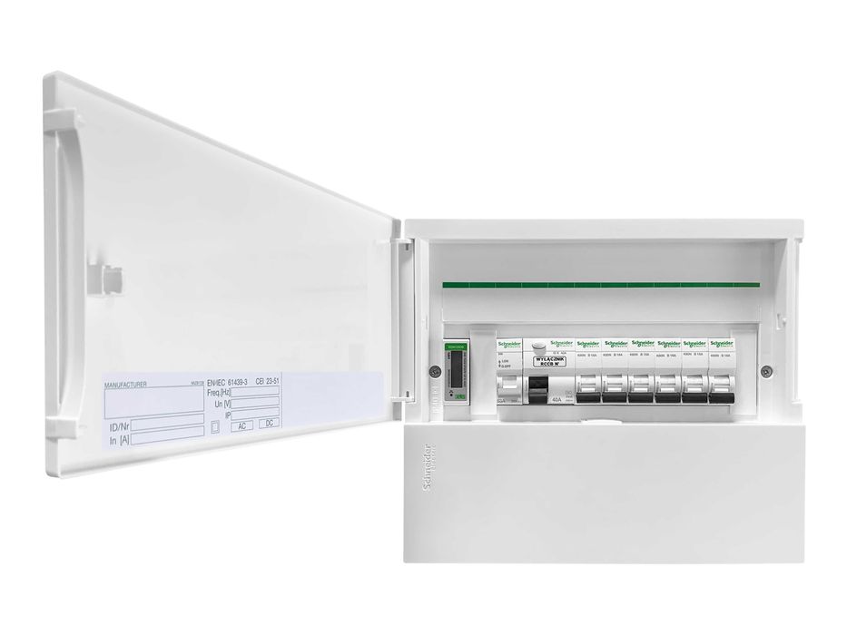 Rozdzielnica natynkowa wyposażona gotowa 12 modułów Schneider Electric