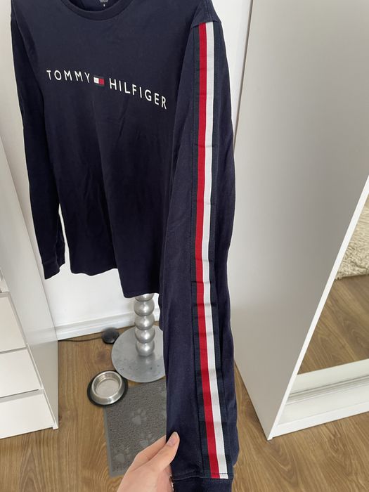 Tommy hilfiger bluzka na długi rękaw long sleeve 100% bawełna M