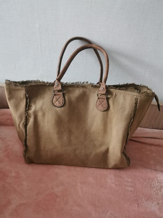 Torba duża z płótna na ramię