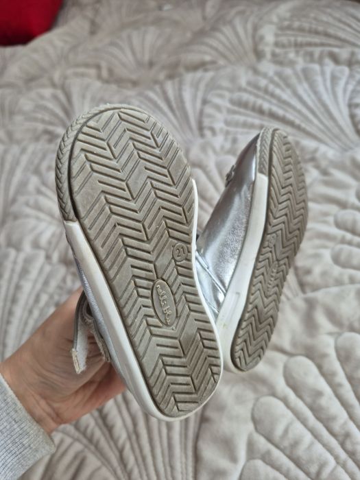 Туфлі туфельки срібні новорічні святкові 21розмір