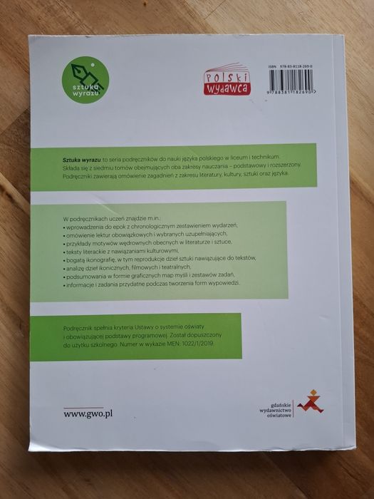 Język polski sztuka wyrazu do liceum i technikum cz. 1 i 2