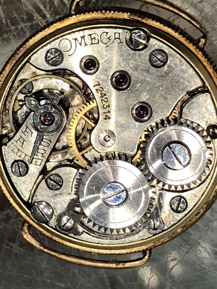Zegarek mechaniczny Omega 14k złoto gold