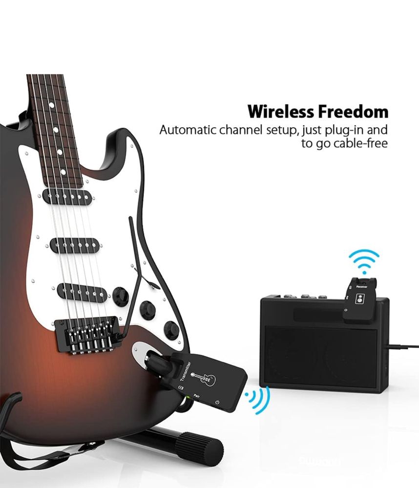 Transmissor e recetor áudio wireless, recarregável