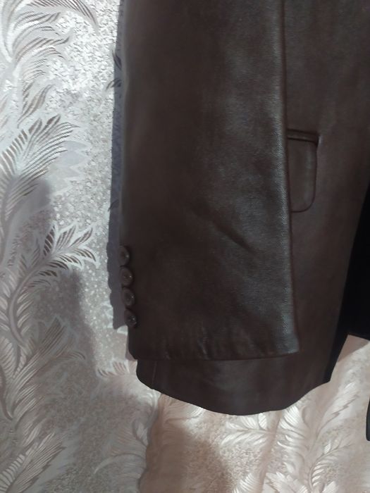 Кожаный чоловічий піджак
