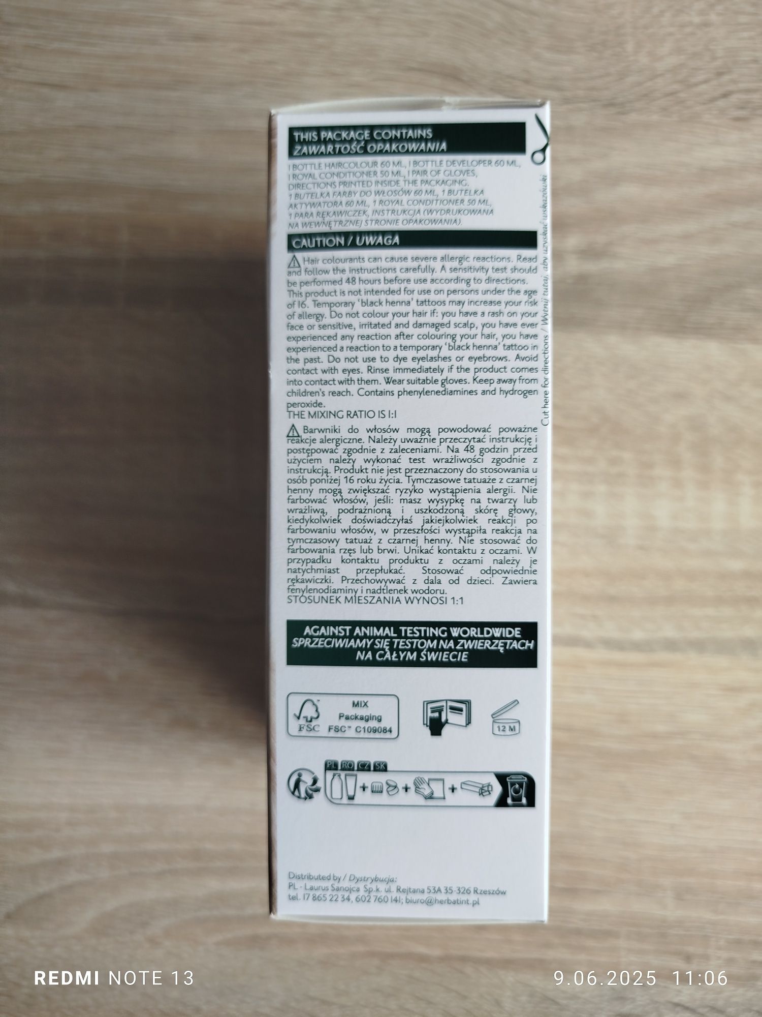Herbatint farba do włosów 10N