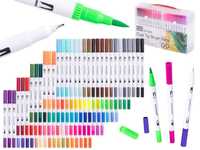 ZESTAW Szkoły dla Dzieci do Pisania Rysowania FLAMASTRY Markery PISAKI