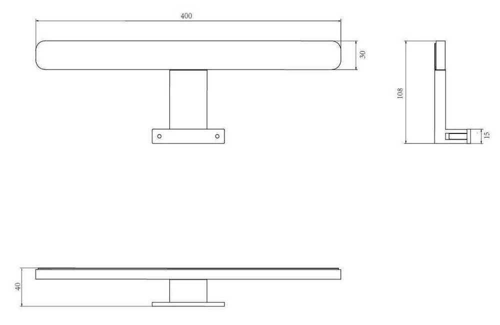 Абсолютно нова LED підсвітка для картин та дзеркал Aqua Rodos 7 Вт