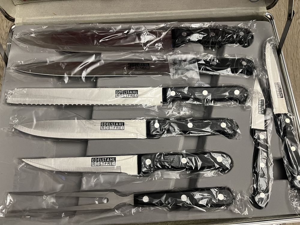Nowy zestaw noży w walizce Edelstahl Rostfrei 24 elementy