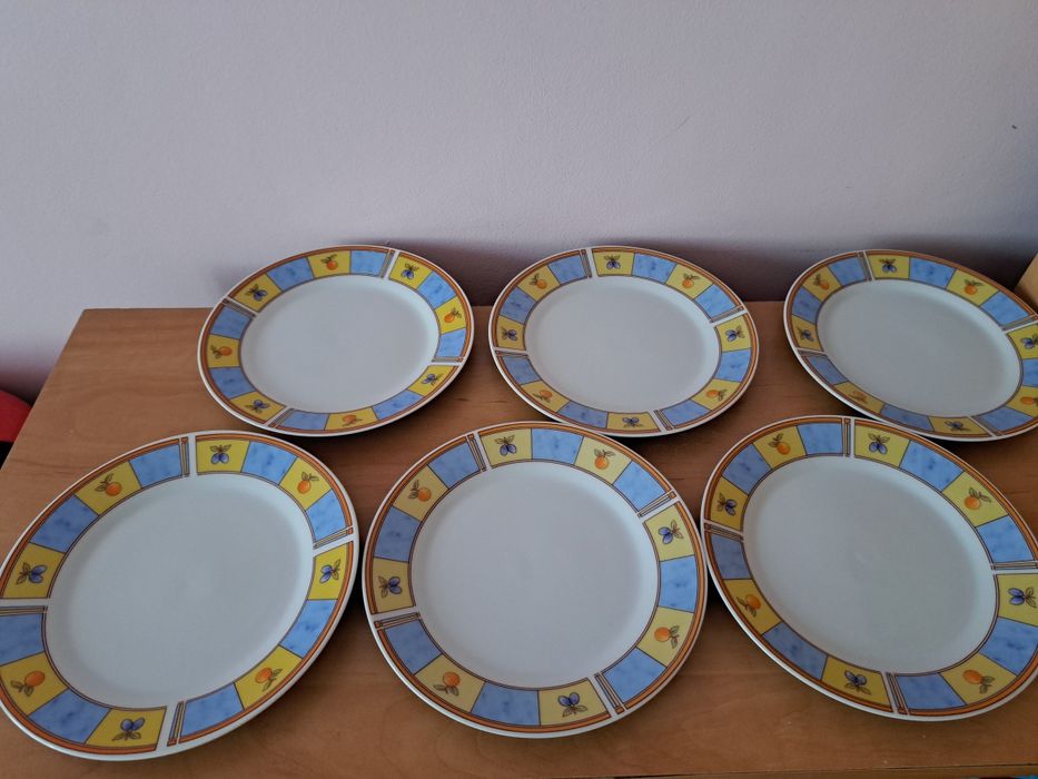 Talerze deserowe 6szt komplet