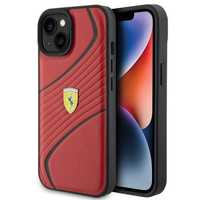 Ferrari Etui Ochronne iPhone 15/14/13 6.1" Czerwony Twist Metal Logo