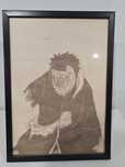 Obito z Naruto. Obraz wypalony na drewnie