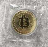 Монета BITCOIN в блістері, опт 6 шт в наявності