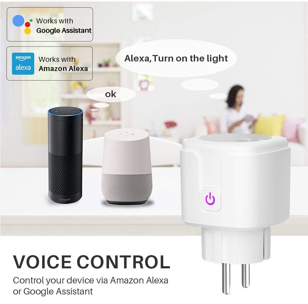 Tomada inteligente Alexa, Google e Tuya