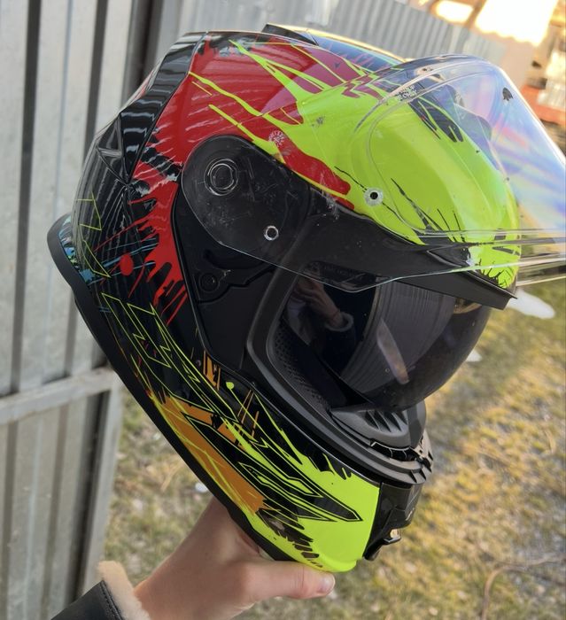 мотошолом LS2 FF800 Storm Drop Black Yellow Red