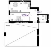Квартира 78м.кв. з терасою