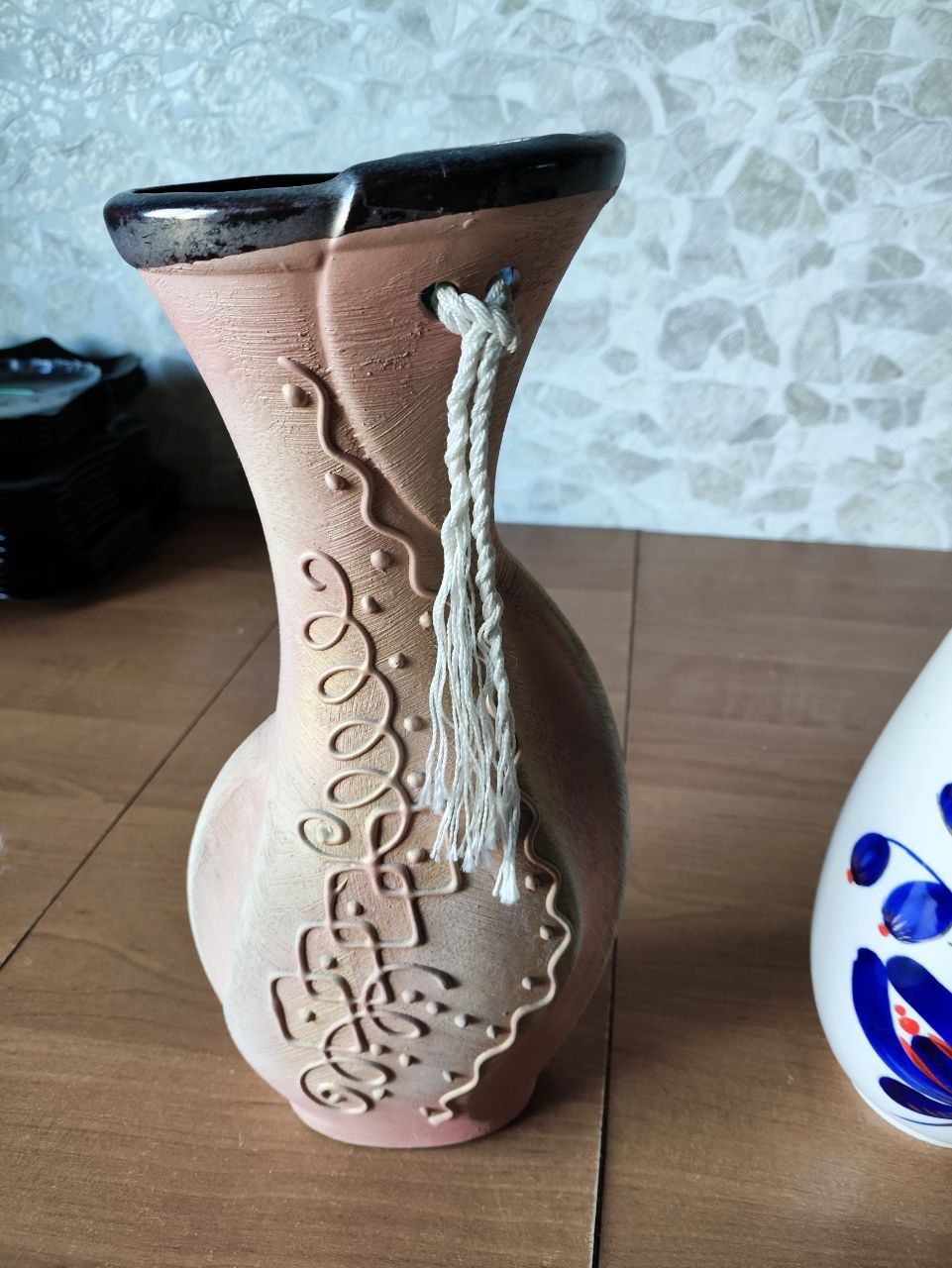 Вазы стекло, латунь (Индия), кобальт Полонное