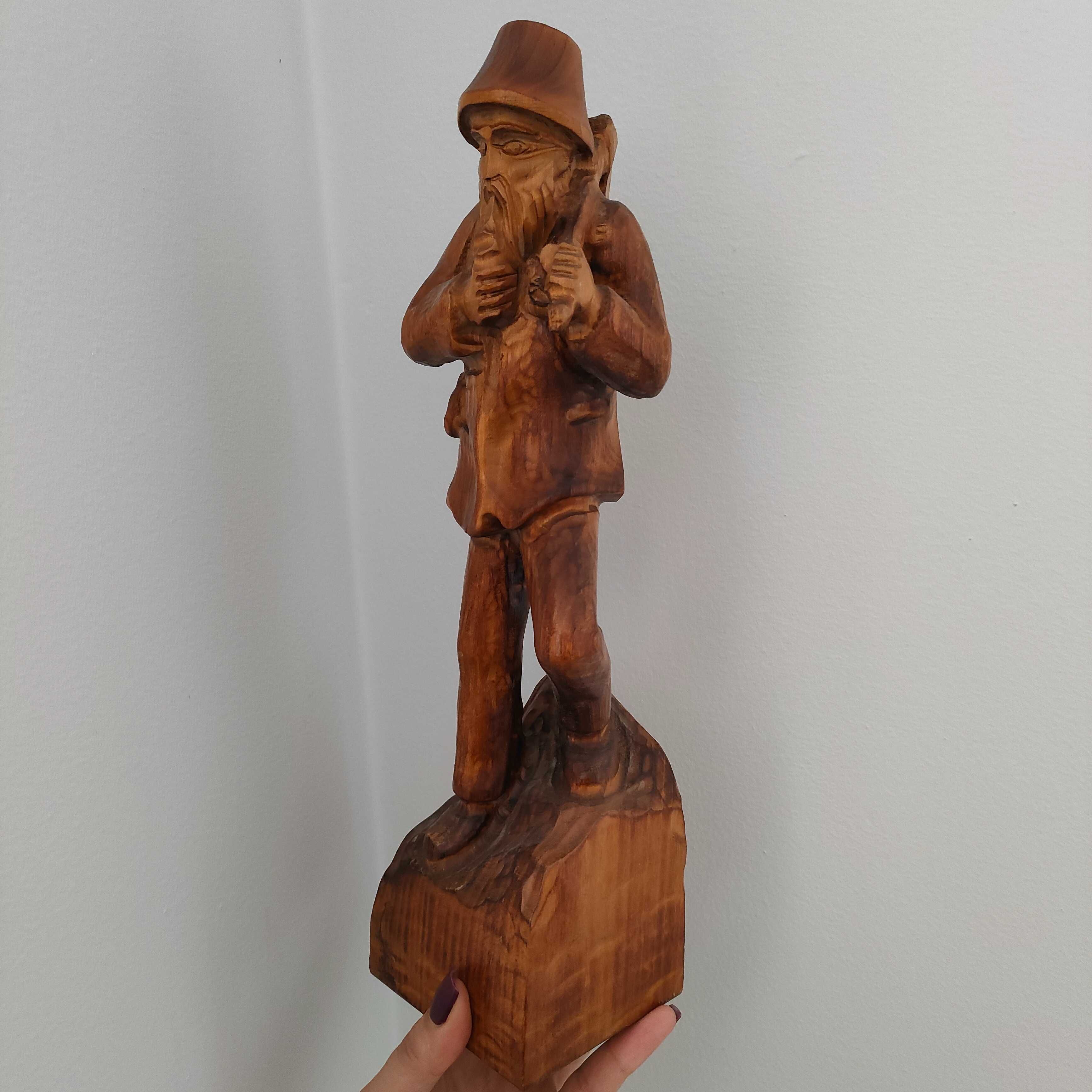 Figurka drewniana rzeźba  dekoracja prezent vintage