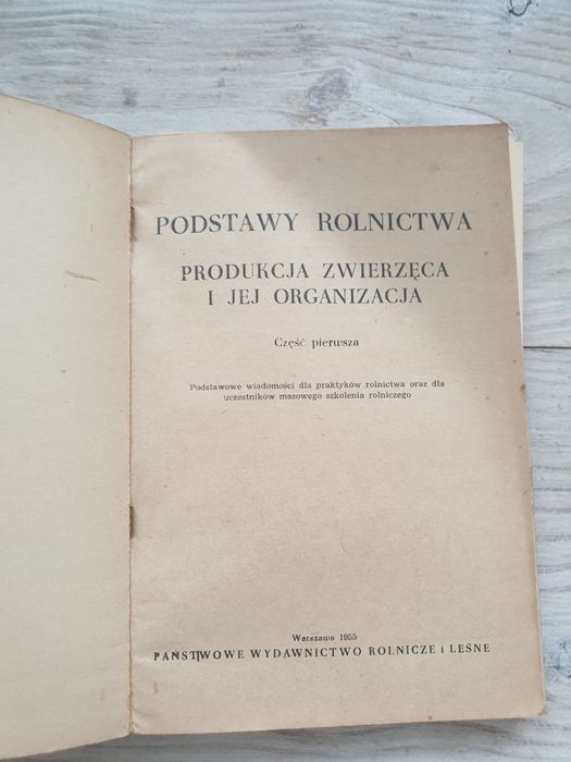 Podstawy rolnictwa 1955 produkcja zwierzeca i jej organizacja