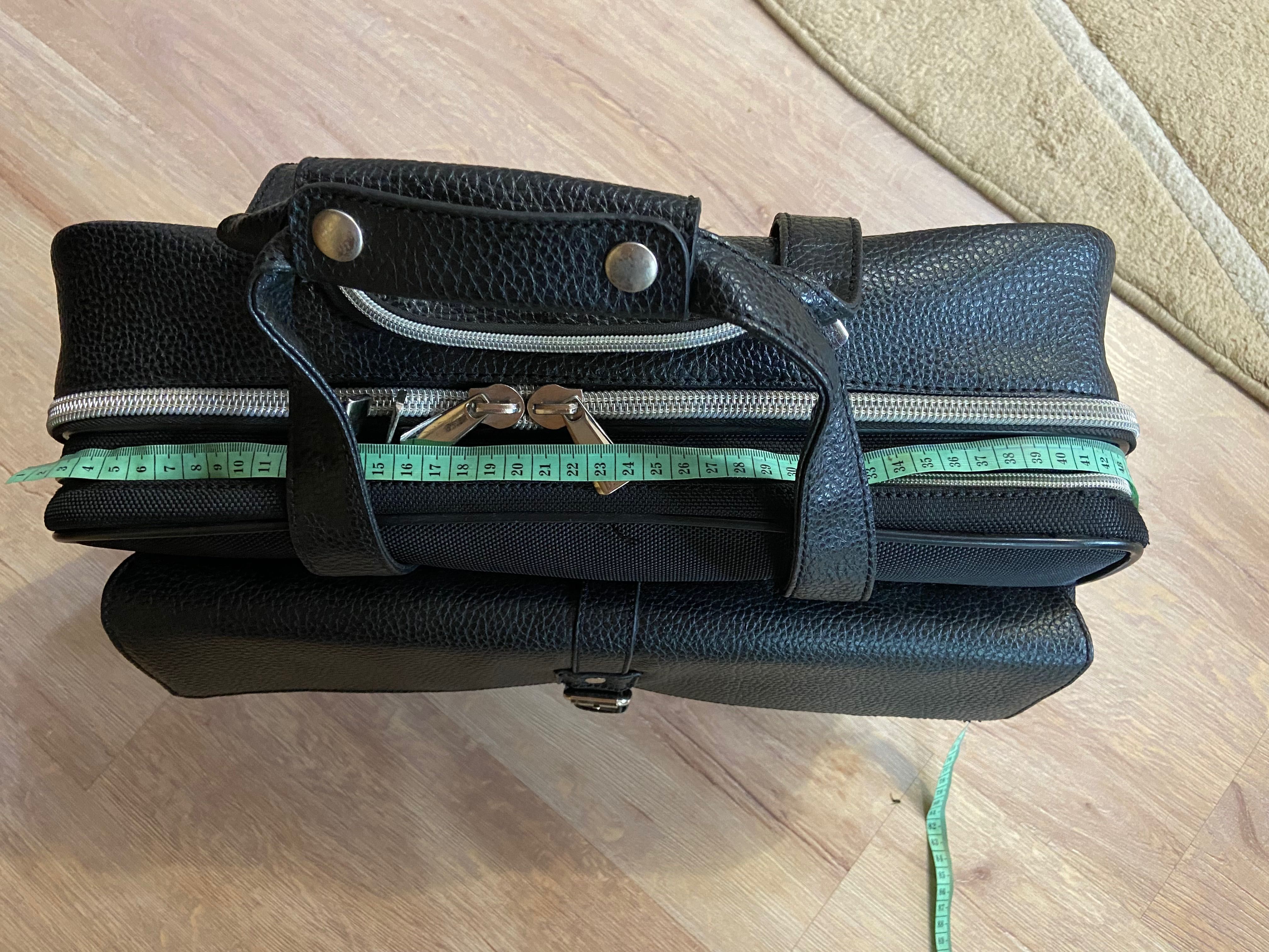 Мужская кожаная сумка-портфель для документов из натуральной кожи