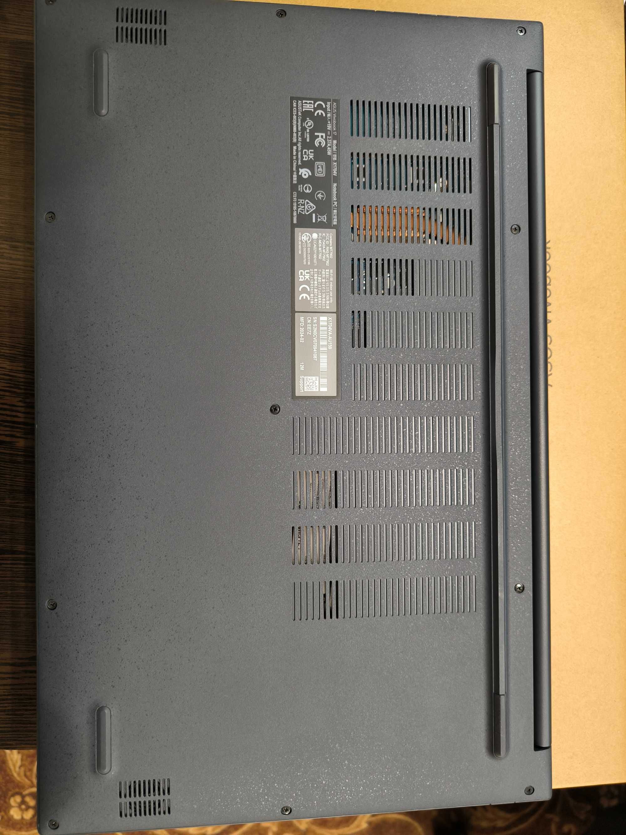 Ноутбук ASUS Vivobook 17 X1704VA-AU159 (90NB10V2-M007U0) Quiet Blue