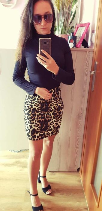 Spódniczka Mini w Panterkę na gumce S/M