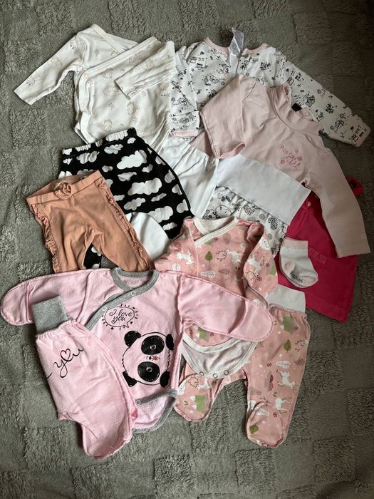 Речі на новонароджену дівчинку, набір речей 0-3 місяці в пологовий