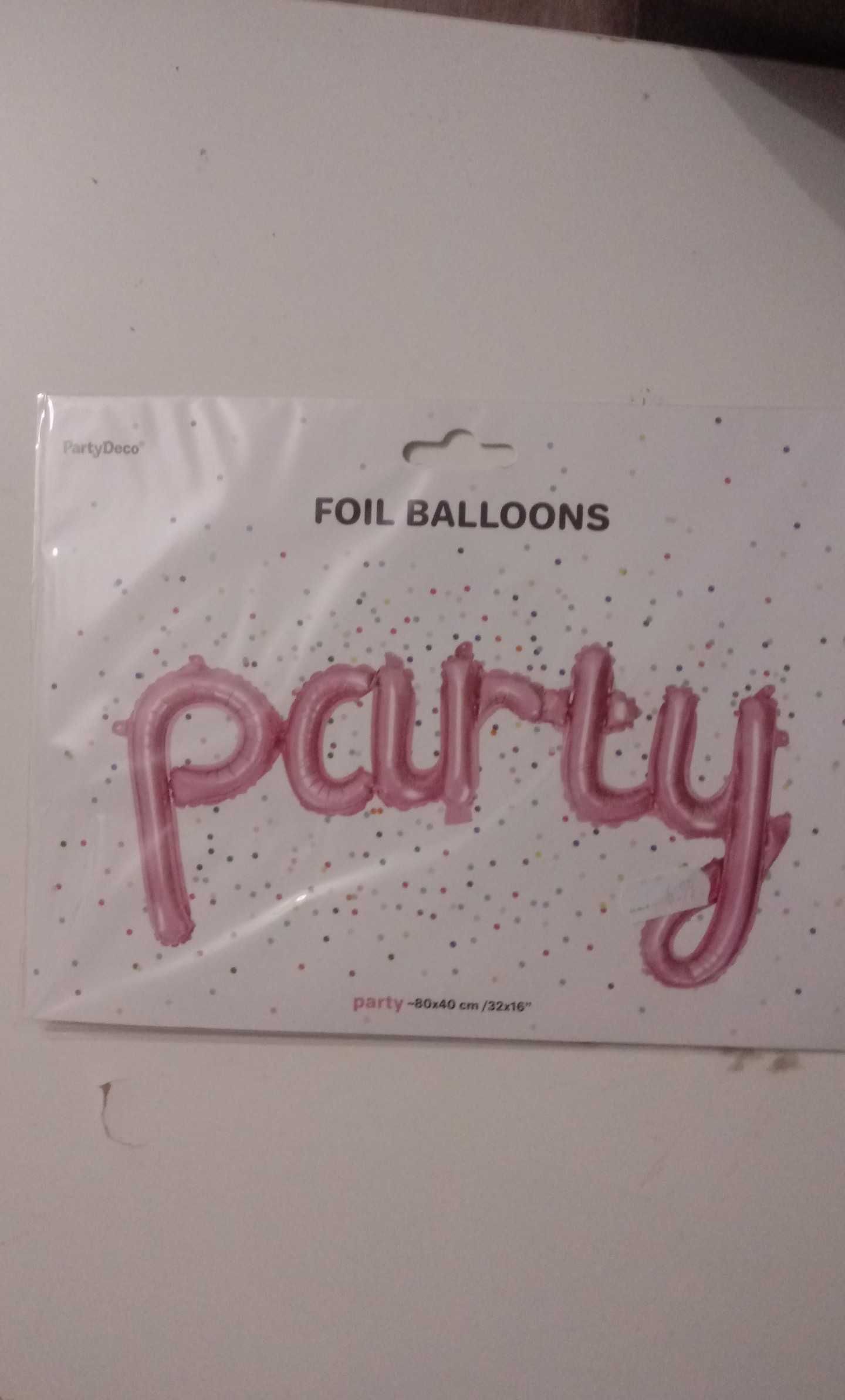 Balony napisy party ścianka