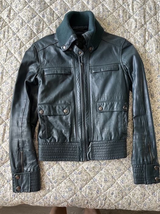 Куртка шкіряна Mango S XS 100% шкіра