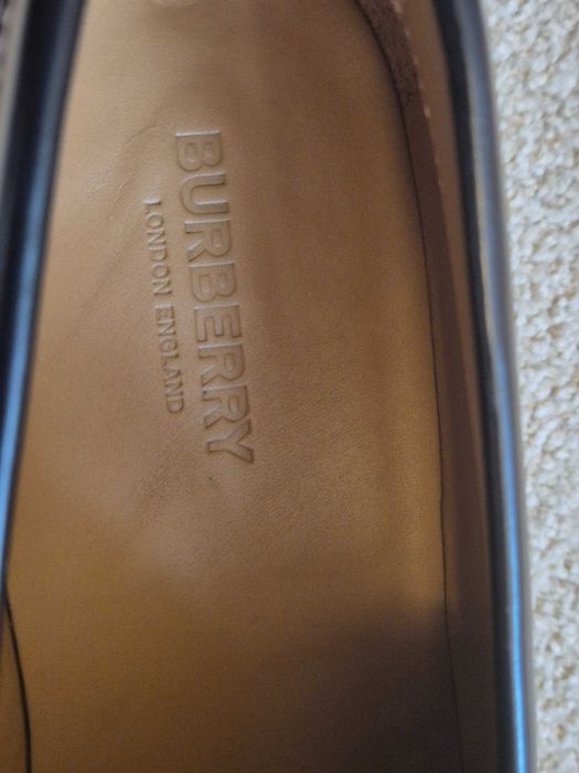 Burberry Męskie Loafers US 7 EU 40 Black Croftwood Check Leather