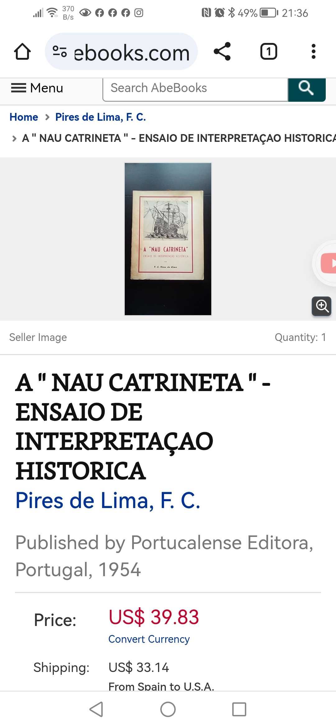 "A Nau Catarineta" Ensaio de Interpretação Histórica
