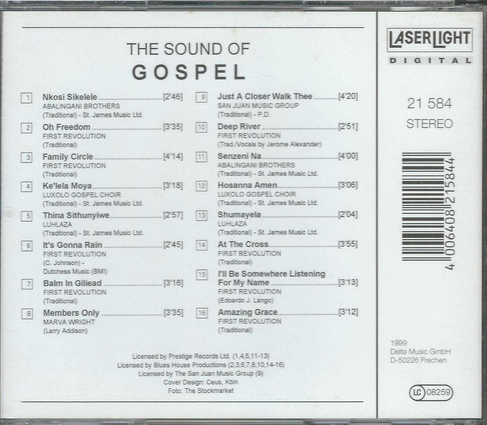 CD VA - The Sound Of Gospel (1999) (LaserLight Digital)