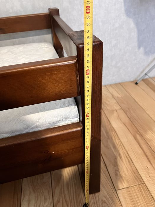 Ліжко деревяне з матрасом 1,50/76