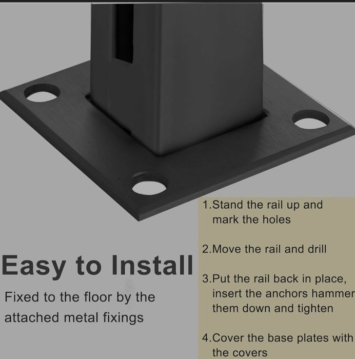 Słupek narożny balustrady szklanej stał nierdzewna