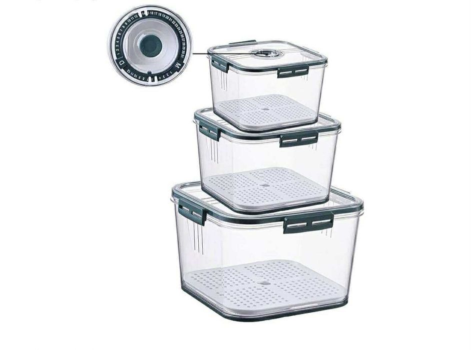 Zestaw 3 pojemników próżniowych