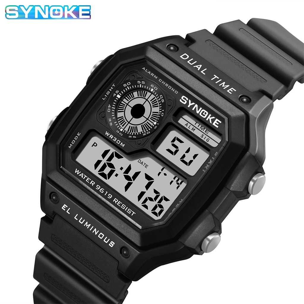 Zegarek elektroniczny Synoke cyfrowy datownik alarm stoper sportowy