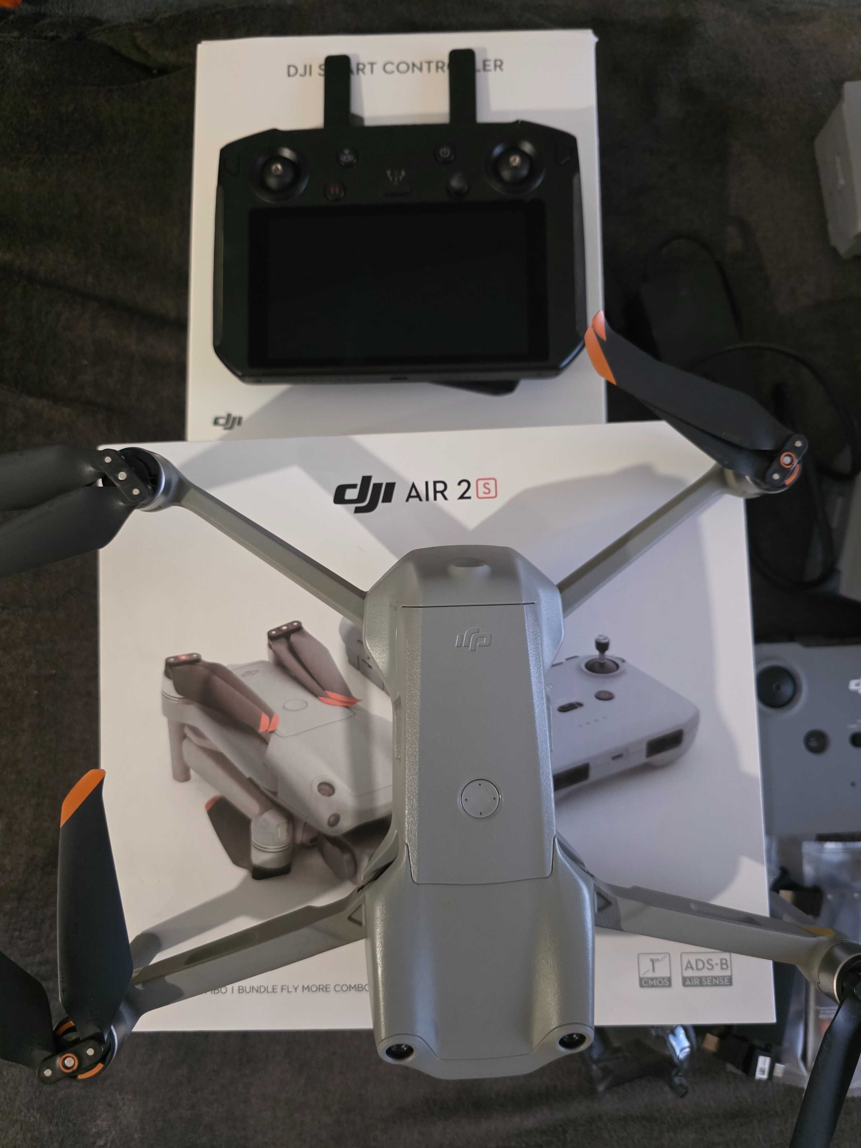 Dji air 2s combo plus dji smart controller ładowarka x4