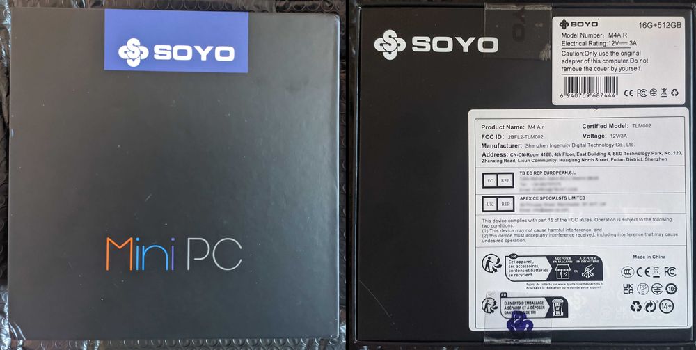 Міні ПК Soyo M4 Air N95 16GB/512GB