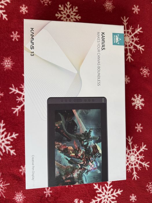 Tablet graficzny huion kanvas 13 z całym wyspoażeniem