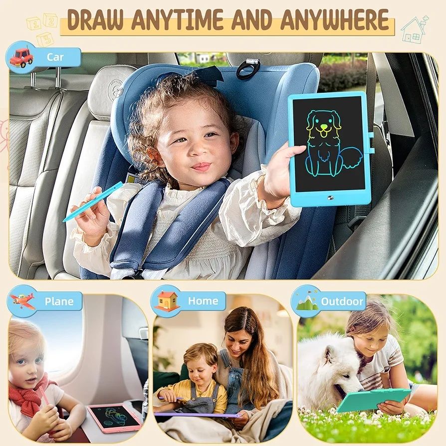 2x tablet graficzny, tablica do rysowania dla dzieci 12 cali multikolo